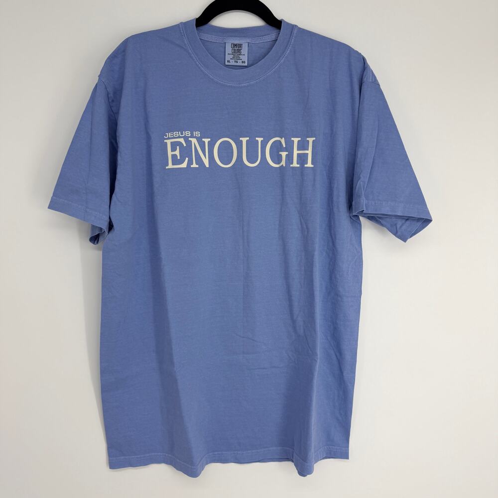 Comfort Colors Jesus Is Enough Christian Clothing John 3:30 Womens Tee XL NWOT